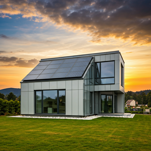 Haus mit Solarmodulen